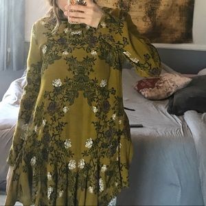 Beautiful yellow floral free people dress